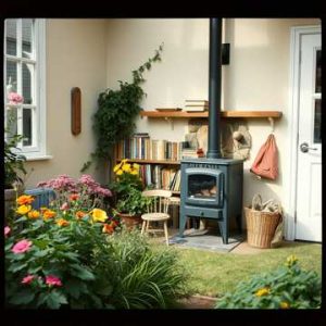 Wood stove heat and a new enough roof. Just enough space for the children to race